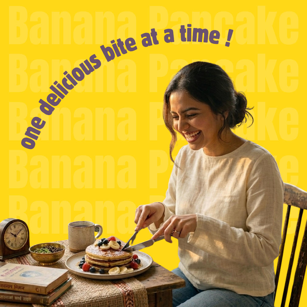 Banana Pancake Mix | Whole Wheat, Sprouted Ragi & Oats | 200g