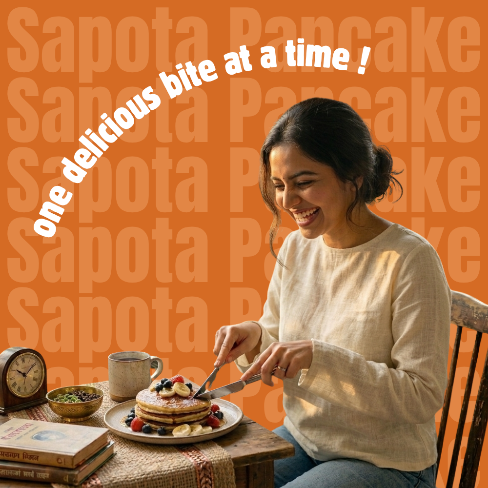 koh! Sapota (Chikoo/Sapodilla) Pancake Mix | Whole Wheat, Sprouted Ragi & Oats | 200g