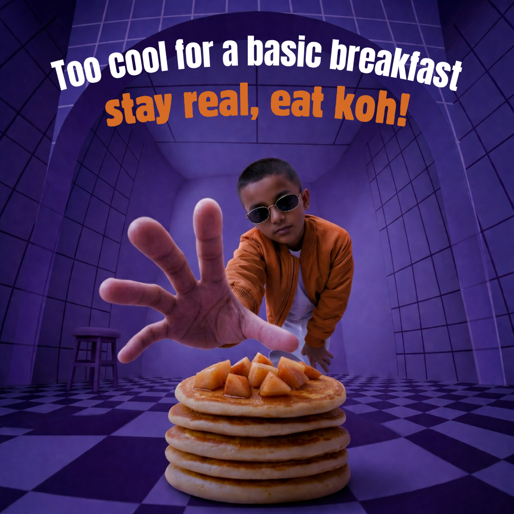 koh! Sapota (Chikoo/Sapodilla) Pancake Mix | Whole Wheat, Sprouted Ragi & Oats | 200g