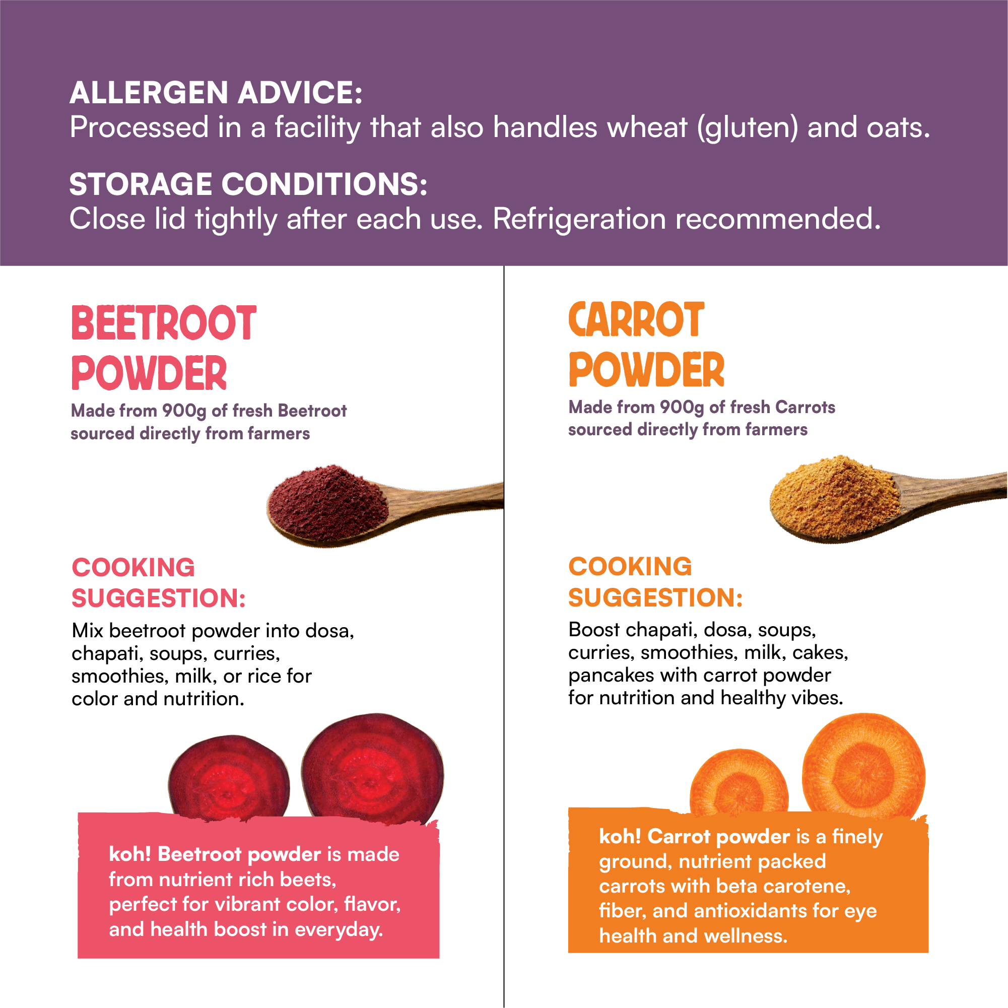 Colour Starter Kit — Beetroot & Carrot Powders | 100g x 2