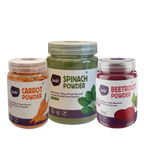 Ultimate Trio — Spinach, Beetroot & Carrot Powders | 100g x 3
