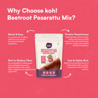 Beetroot Pesarattu Mix | Sprouted Moong Dal | 200g