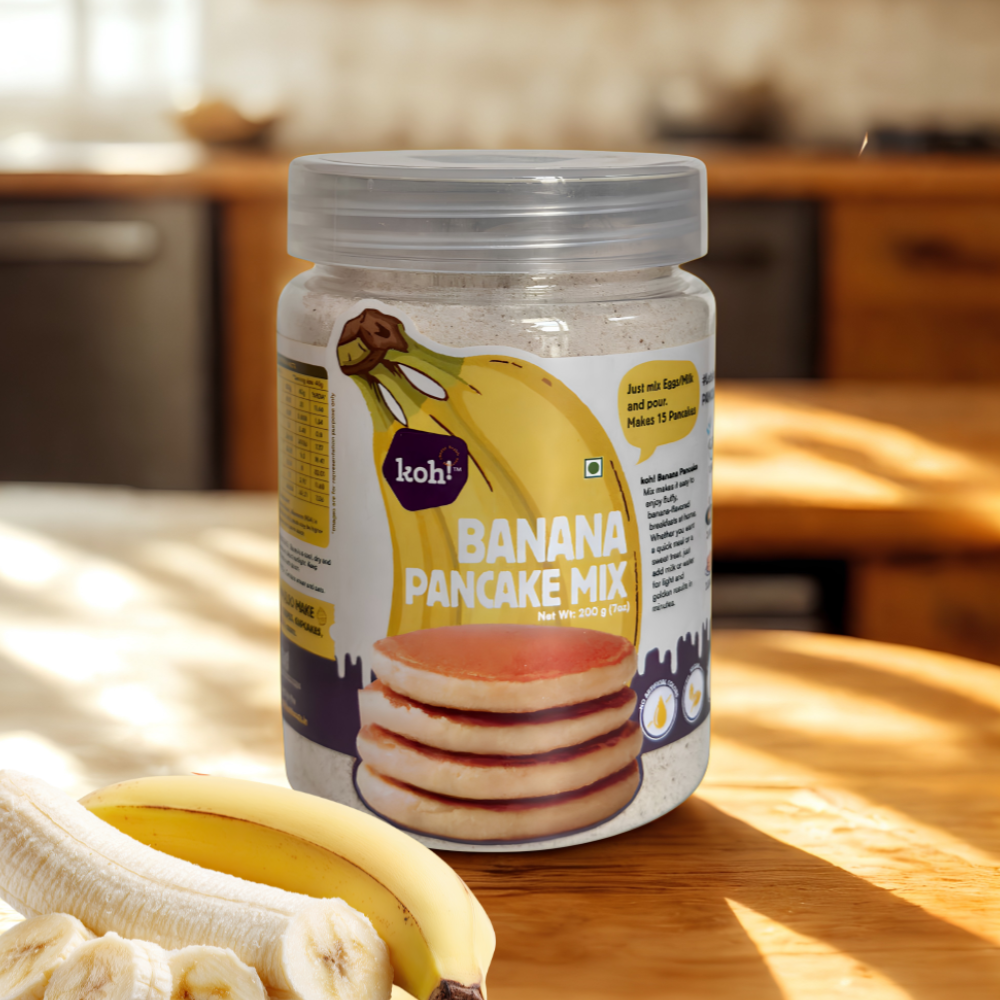 Banana Pancake Mix | Whole Wheat, Sprouted Ragi & Oats | 200g