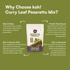 Curry Leaf Pesarattu Mix | Sprouted Moong Dal | 200g