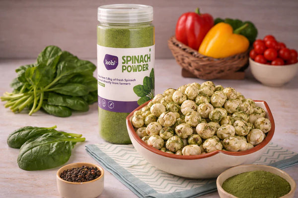 Spinach Makhana (Foxnuts)