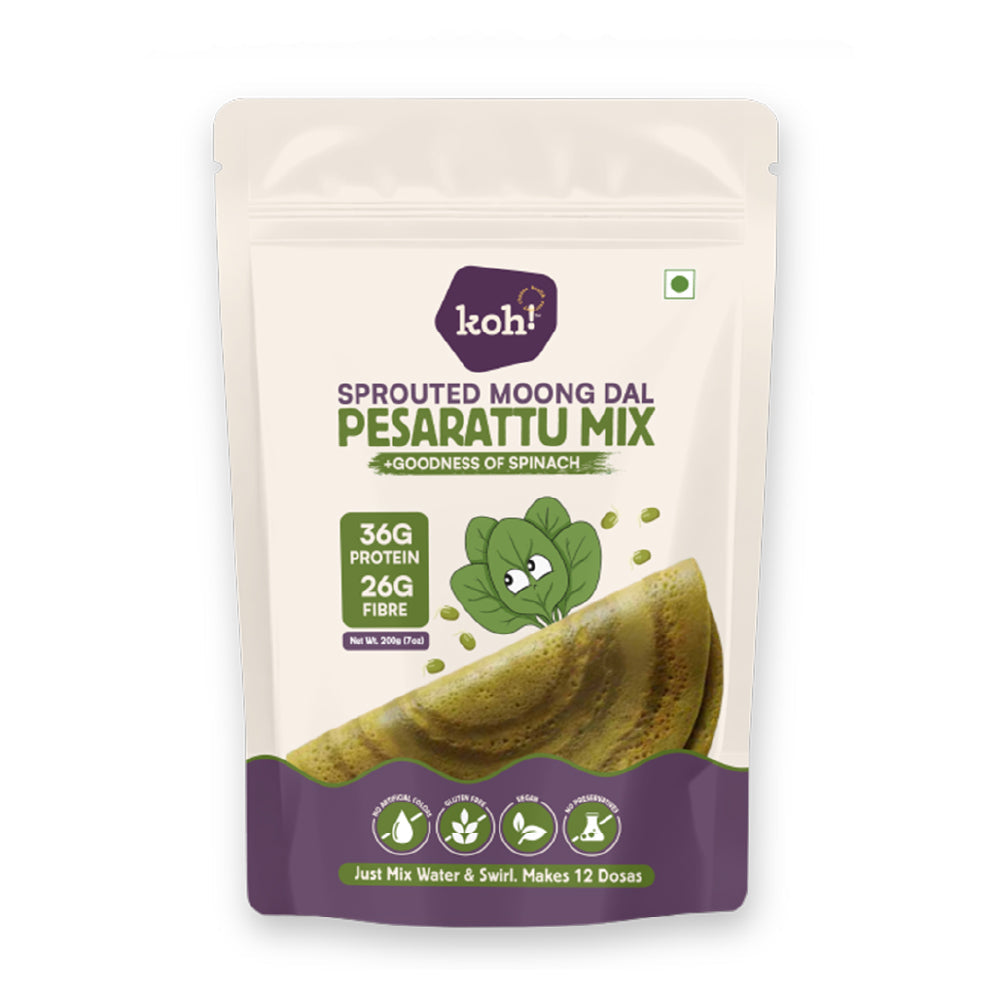 Spinach Pesarattu Mix | Sprouted Moong Dal | 200g