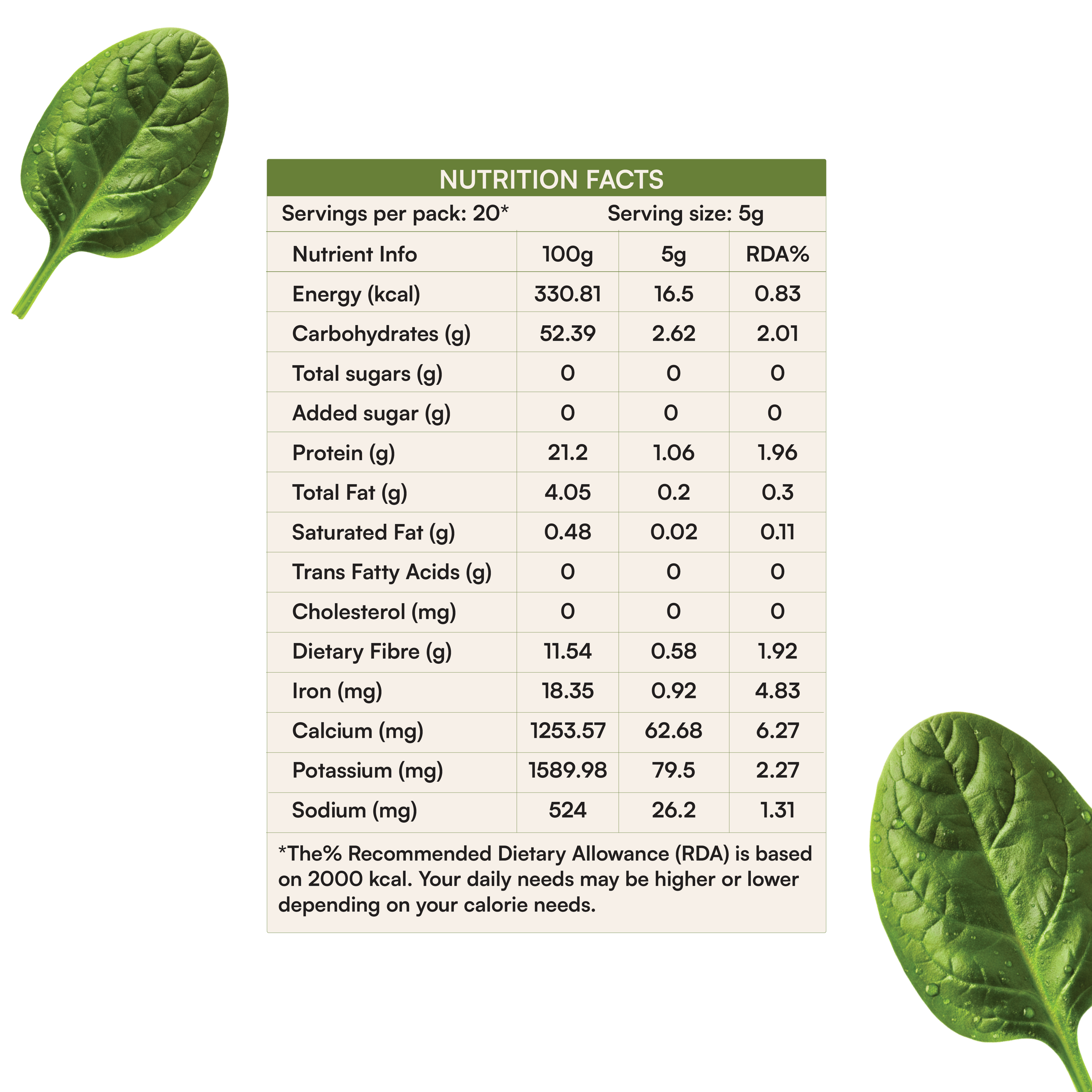 Spinach Powder | 100g