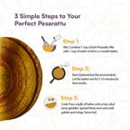 Turmeric Pesarattu Mix | Sprouted Moong Dal | 200g