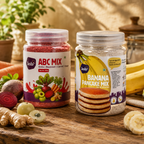 Winter breakfast — ABC with Ginger mix and Banana Pancake mix ( Whole wheat, Sprouted Ragi and Oats)mix| 100g and 200g